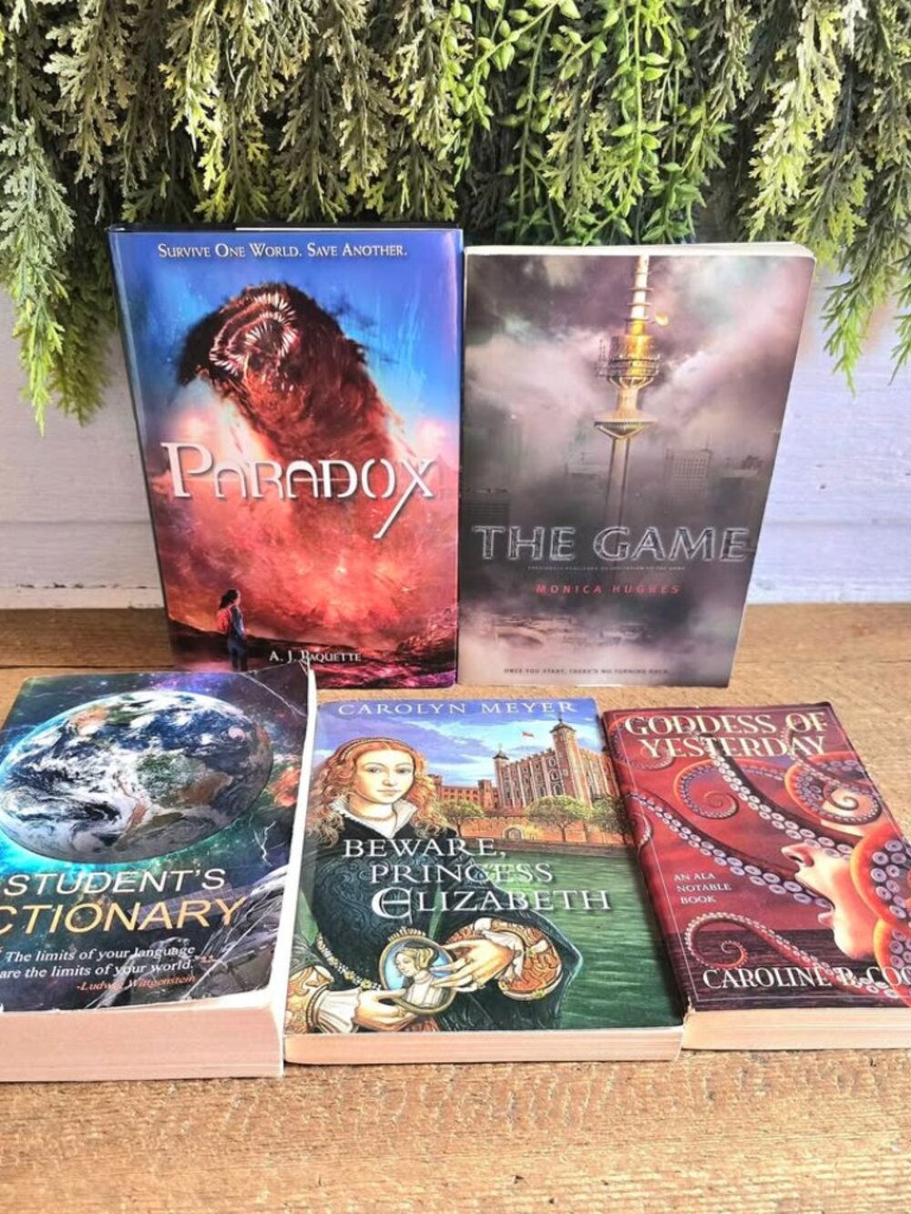Middle Grade & Young Adult Book Bundle Lot Goddess Yesterday, Paradox, The Game
